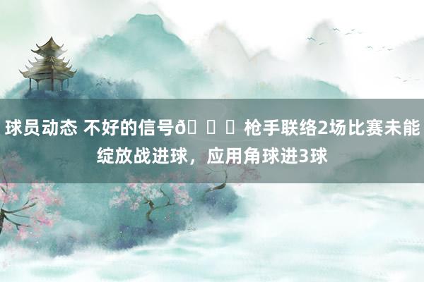 球员动态 不好的信号😕枪手联络2场比赛未能绽放战进球，应用角球进3球