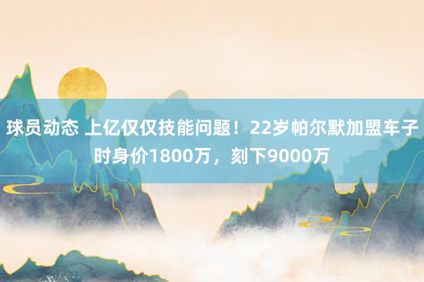 球员动态 上亿仅仅技能问题！22岁帕尔默加盟车子时身价1800万，刻下9000万